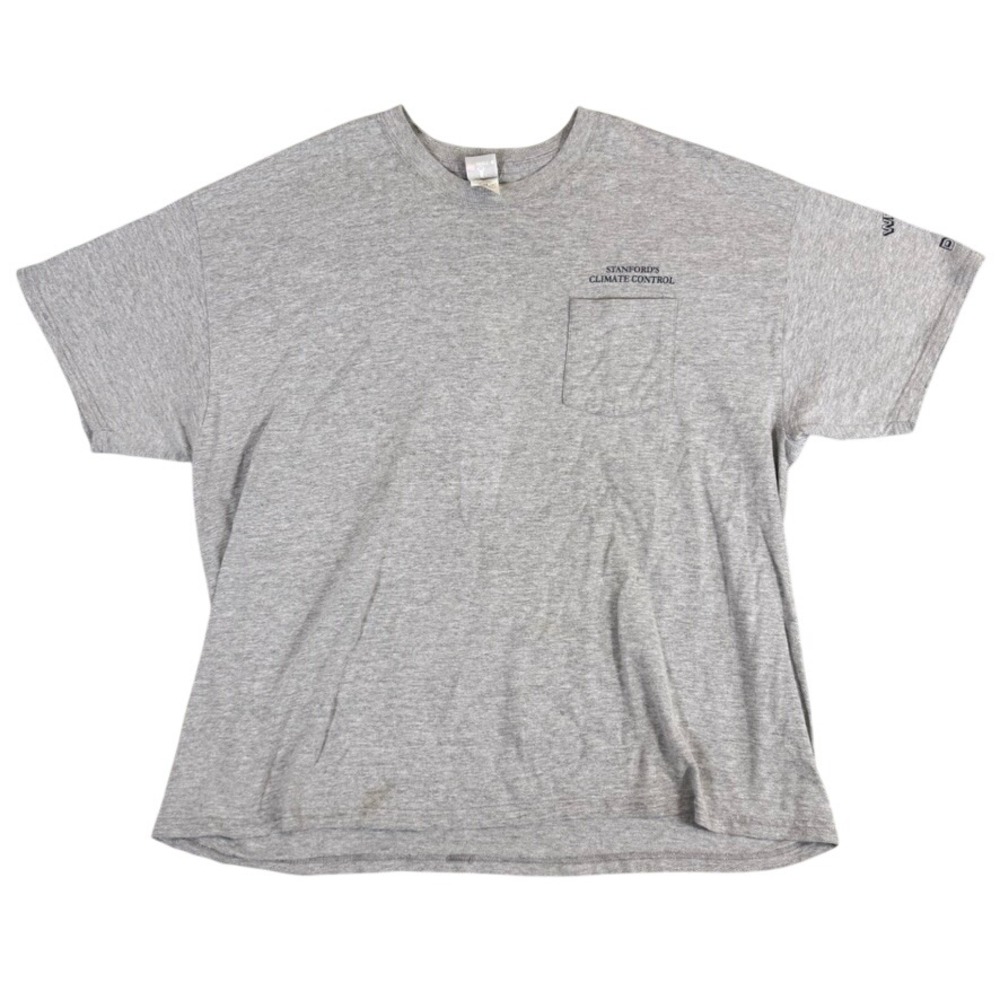 Hanes Beefy-T Mens 2XL Gray Pocket T-Shirt Stanfords Climate Control Graphic
